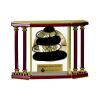[EX103] Executive 4-Pillar Gold & Rosewood Piano Finish Clock  Thumbnail