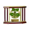 [EX103] Executive 4-Pillar Gold & Rosewood Piano Finish Clock  Thumbnail