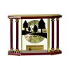 [EX103] Executive 4-Pillar Gold & Rosewood Piano Finish Clock  Thumbnail