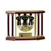 [EX103] Executive 4-Pillar Gold & Rosewood Piano Finish Clock  Thumbnail