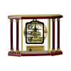 [EX103] Executive 4-Pillar Gold & Rosewood Piano Finish Clock  Thumbnail