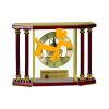 [EX103] Executive 4-Pillar Gold & Rosewood Piano Finish Clock  Thumbnail