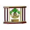 [EX103] Executive 4-Pillar Gold & Rosewood Piano Finish Clock  Thumbnail
