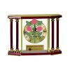 [EX103] Executive 4-Pillar Gold & Rosewood Piano Finish Clock  Thumbnail