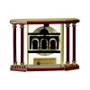 [EX103] Executive 4-Pillar Gold & Rosewood Piano Finish Clock  Thumbnail