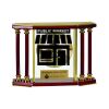[EX103] Executive 4-Pillar Gold & Rosewood Piano Finish Clock  Thumbnail