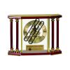 [EX103] Executive 4-Pillar Gold & Rosewood Piano Finish Clock  Thumbnail