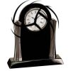 [T307] 8.25" Black/Silver Piano Finish Clock Thumbnail
