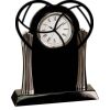[T307] 8.25" Black/Silver Piano Finish Clock Thumbnail