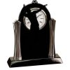 [T307] 8.25" Black/Silver Piano Finish Clock Thumbnail