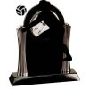 [T307] 8.25" Black/Silver Piano Finish Clock Thumbnail