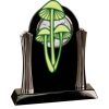 [T307] 8.25" Black/Silver Piano Finish Clock Thumbnail